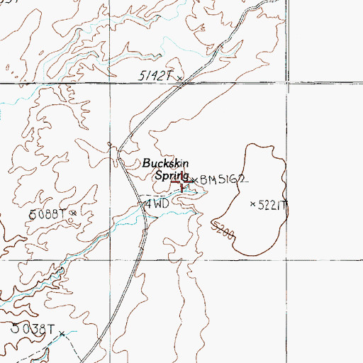 Topographic Map of Buckskin Spring, UT