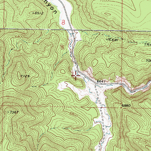 Topographic Map of Buckskin Wash, UT