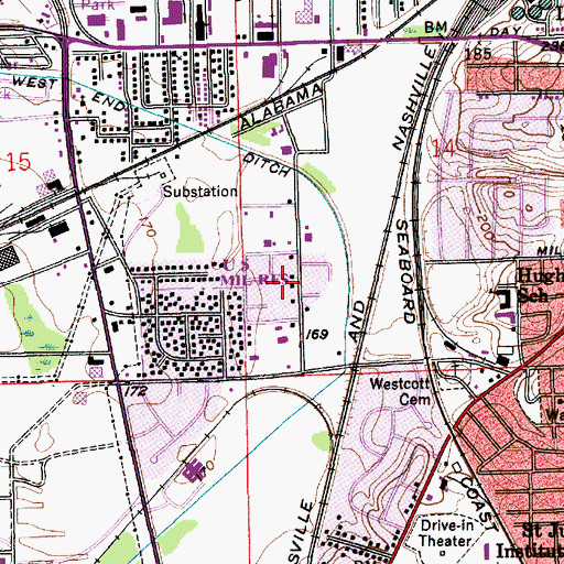 Topographic Map of Highland Village, AL