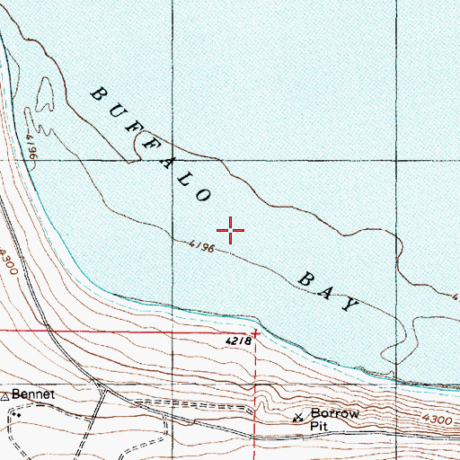 Topographic Map of Buffalo Bay, UT