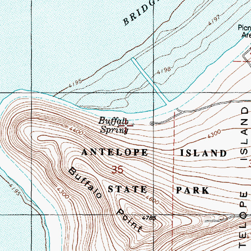 Topographic Map of Buffalo Spring, UT