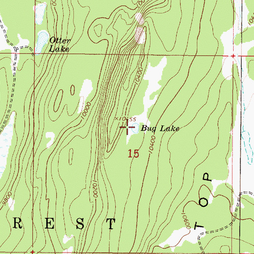 Topographic Map of Bug Lake, UT