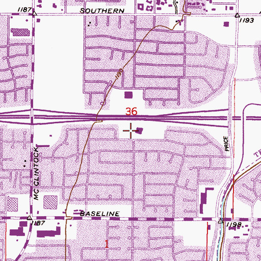 Topographic Map of Bustoz Elementary School (historical), AZ