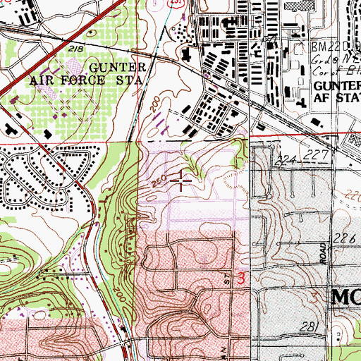 Topographic Map of Highpoint Estates, AL