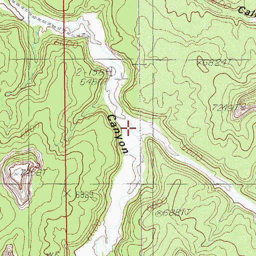 Topographic Map of Bull Canyon, UT