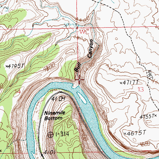 Topographic Map of Bull Canyon, UT