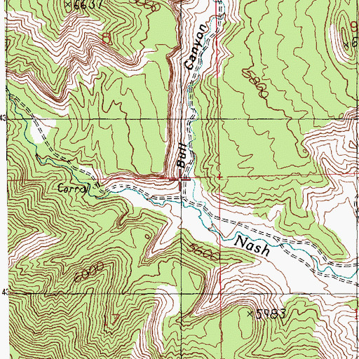 Topographic Map of Bull Canyon, UT