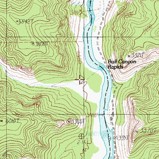 Topographic Map of Bull Canyon, UT