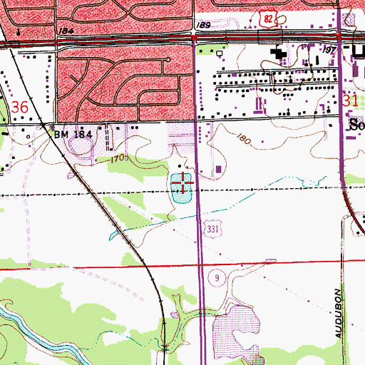 Topographic Map of Hillake, AL
