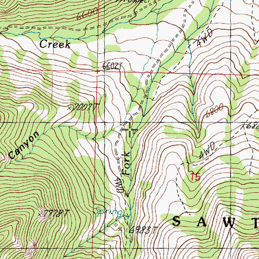 Topographic Map of Bull Canyon, UT