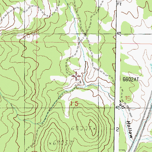 Topographic Map of Bull Hollow, UT