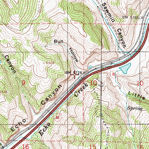 Topographic Map of Bull Hollow, UT