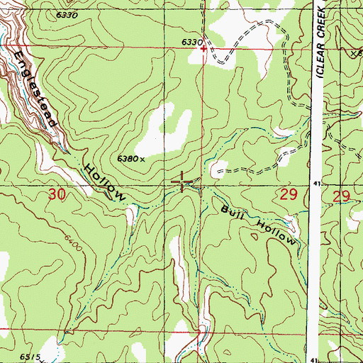 Topographic Map of Bull Hollow, UT