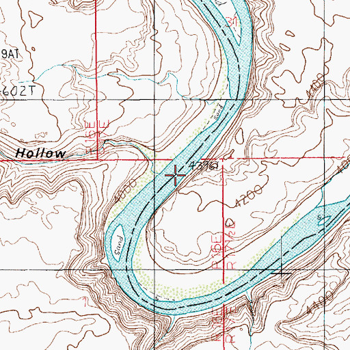 Topographic Map of Bull Hollow, UT