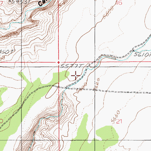 Topographic Map of Bull Pasture Trail, UT