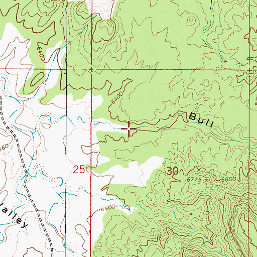 Topographic Map of Bull Run Canyon, UT