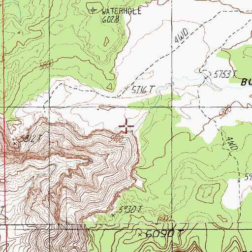 Topographic Map of Bull Valley, UT