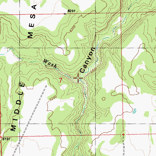 Topographic Map of Bullhorn Wash, UT