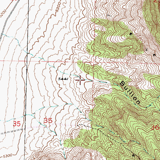 Topographic Map of Bullion Canyon, UT