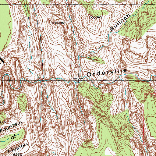 Topographic Map of Bulloch Gulch, UT