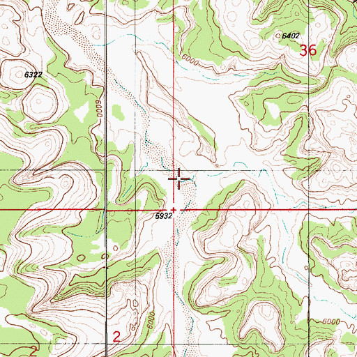 Topographic Map of Bullock Draw, UT