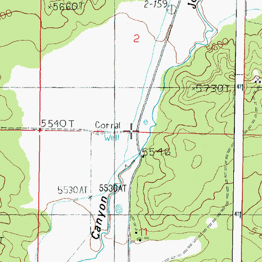 Topographic Map of Bunting Ranch, UT