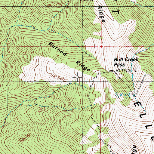 Topographic Map of Burned Ridge, UT