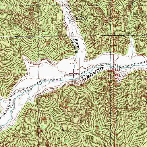 Topographic Map of Burnt Canyon, UT