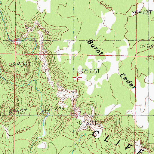Topographic Map of Burnt Cedar Point, UT