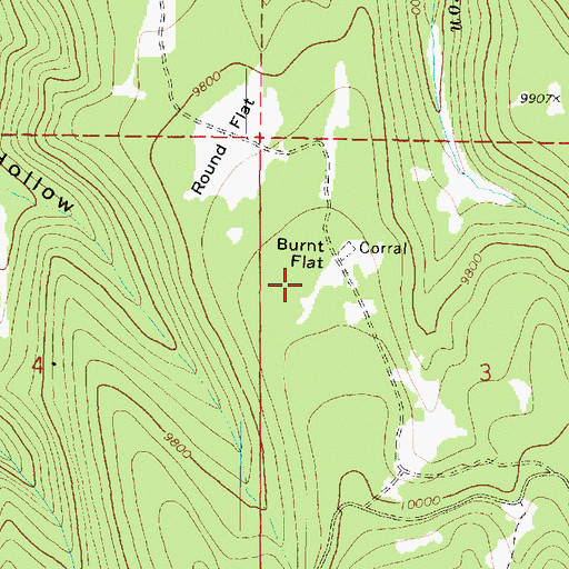 Topographic Map of Burnt Flat, UT