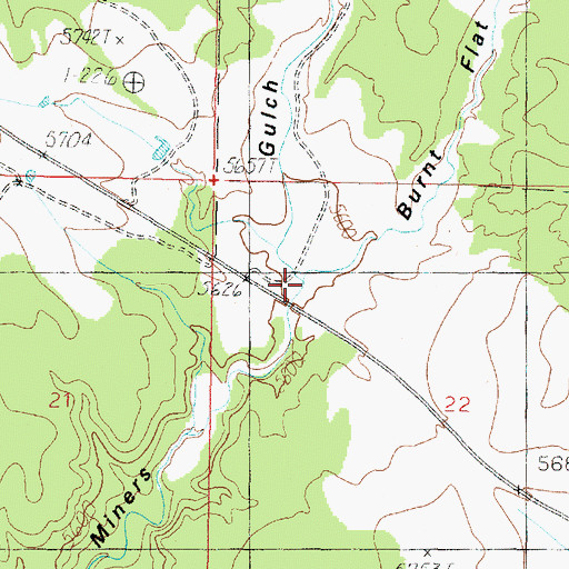Topographic Map of Burnt Flat Gulch, UT