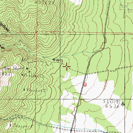 Topographic Map of Burnt Hollow, UT