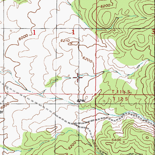 Topographic Map of Burnt Hollow, UT