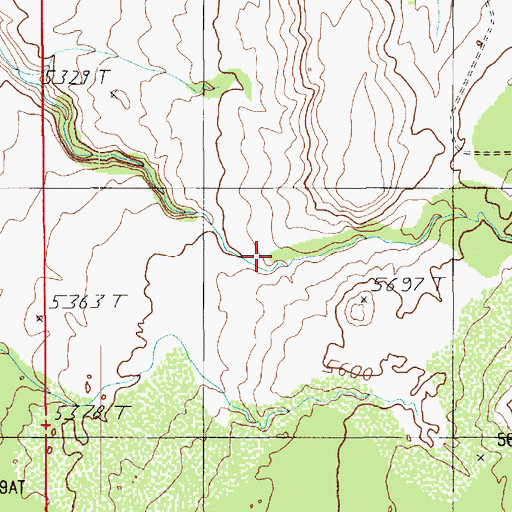 Topographic Map of Burnt Spring, UT