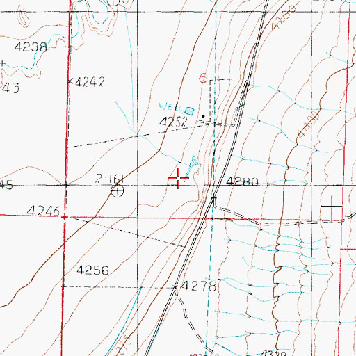 Topographic Map of Burnt Spring, UT