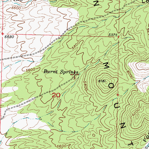 Topographic Map of Burnt Springs, UT