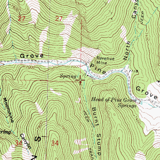 Topographic Map of Burnt Stump Canyon, UT
