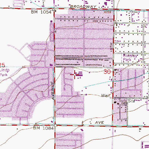 Topographic Map of C J Jorgensen School, AZ