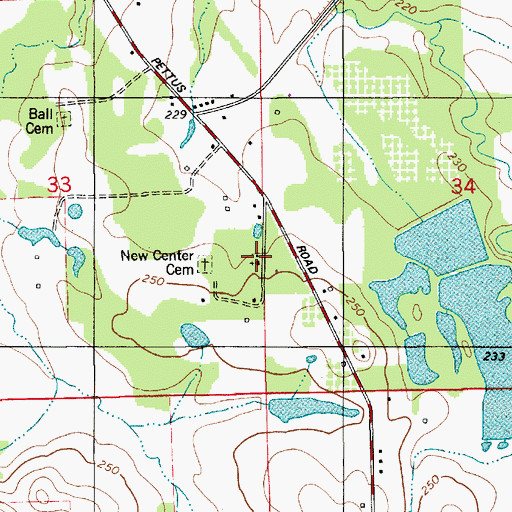 Topographic Map of Hope Hull Church, AL