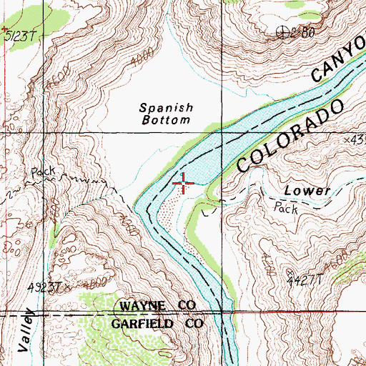 Topographic Map of Butler Wash, UT