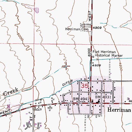 Topographic Map of Butterfield Creek, UT