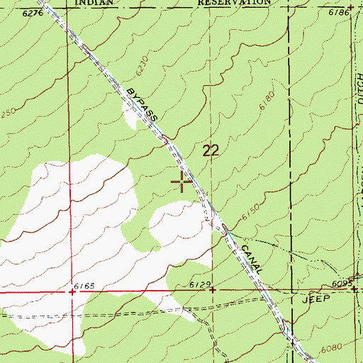 Topographic Map of Bypass Canal, UT