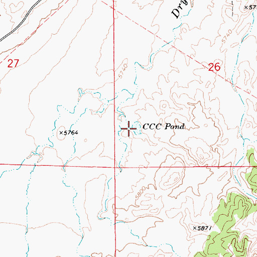 Topographic Map of C C C Pond, UT