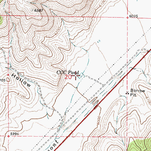 Topographic Map of CCC Pond, UT