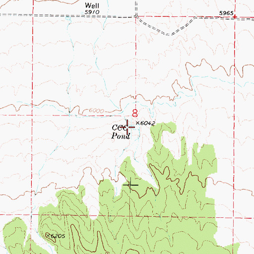 Topographic Map of CCC Pond, UT