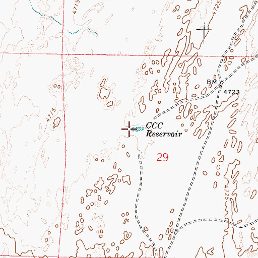 Topographic Map of CCC Reservoir, UT