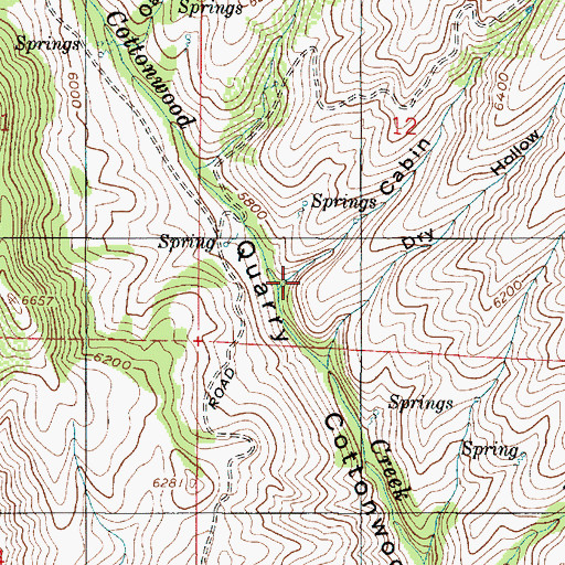 Topographic Map of Cabin Hollow, UT