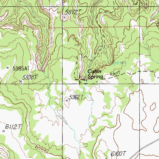 Topographic Map of Cabin Spring, UT