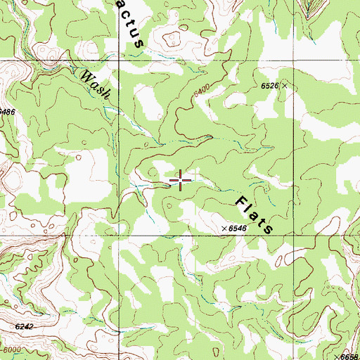 Topographic Map of Cactus Flats, UT