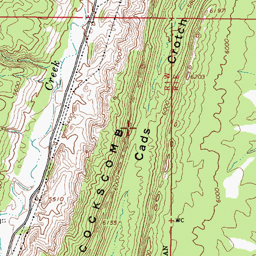Topographic Map of Cads Crotch, UT